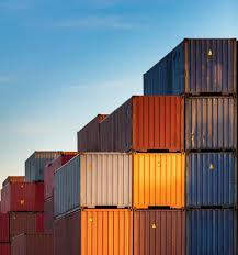 Stacked cargo containers